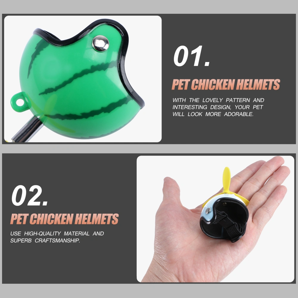 4Pcs Pet Chicken Helmets Funny Creative Poultry Hats Chicken Safety Hats