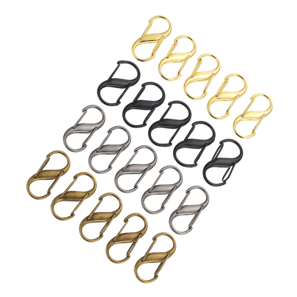 20pcs S-shaped Chain Adjustment Buckles Bag Chain Buckles Anti-theft Buckles