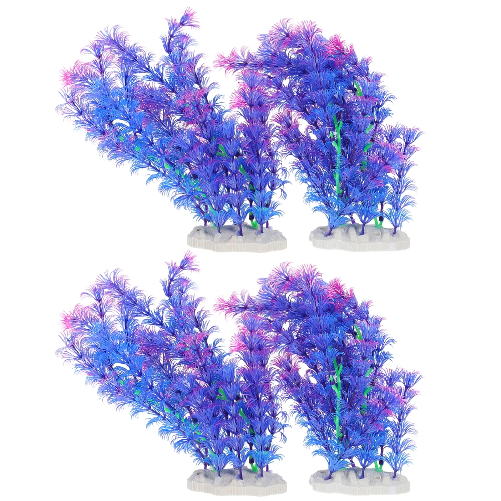 4Pcs Fake Aquatic Plants Aquarium Simulation Plants Artificial Landscape Decor