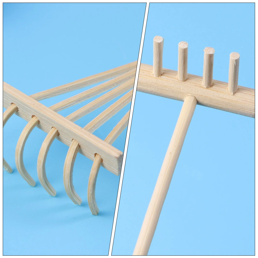 6pcs Mini Bamboo Rake Zen Garden Sand Tabletop Meditation Decor Home Decoration