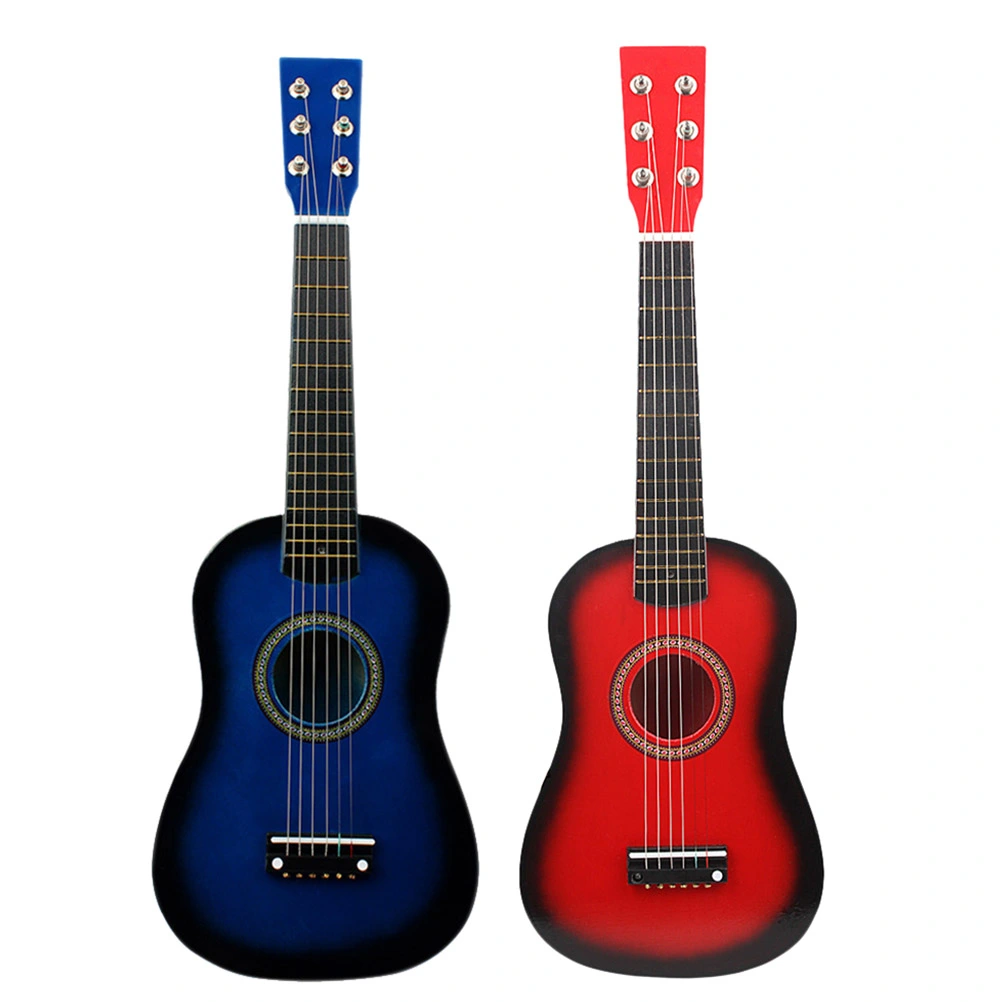23 Inch Folk Acoustic Guitar Music Instrument Mini Guitar for Beginner Children Music Lover (Red)