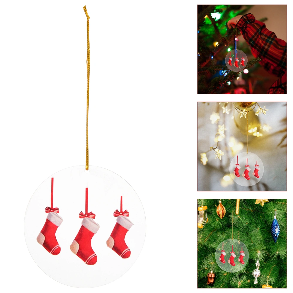 Christmas Stocking Pattern Decor Christmas Tree Hanging Ornament Christmas Supply