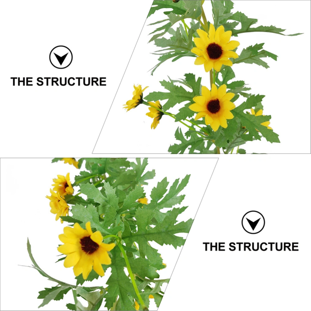 1 Pc Pastoral Sunflower Vine Simulation Flower Exquisite Simulation Sunflower