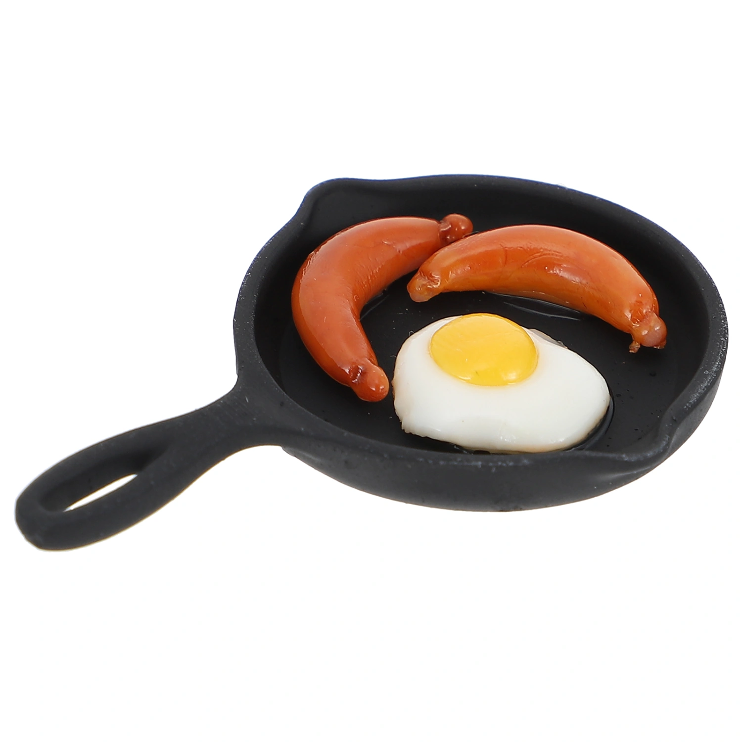 Miniature Iron Frying Pan Kitchen Scene Model Pan Imitation Cookware for Kids