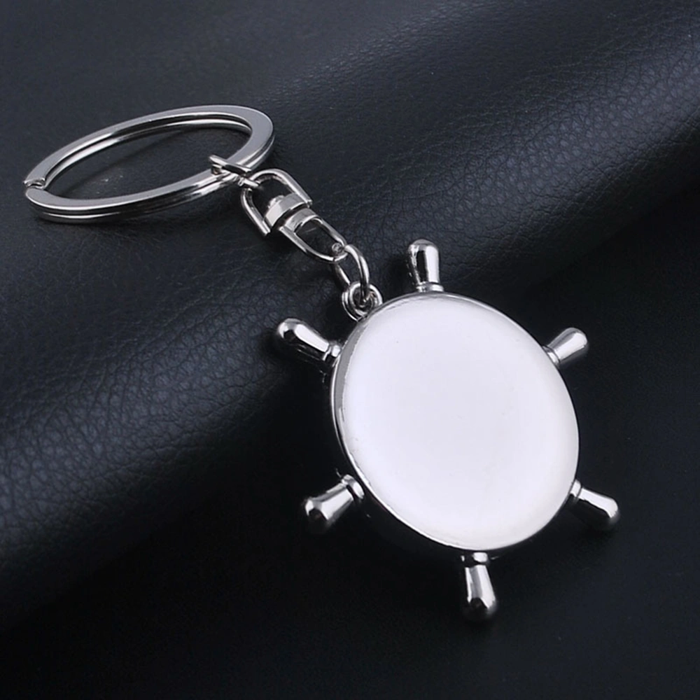 3pcs Creative Key Ring Key Chain Pendant Bag Ornament Compass Pendant for Bag Key (Steel Color)