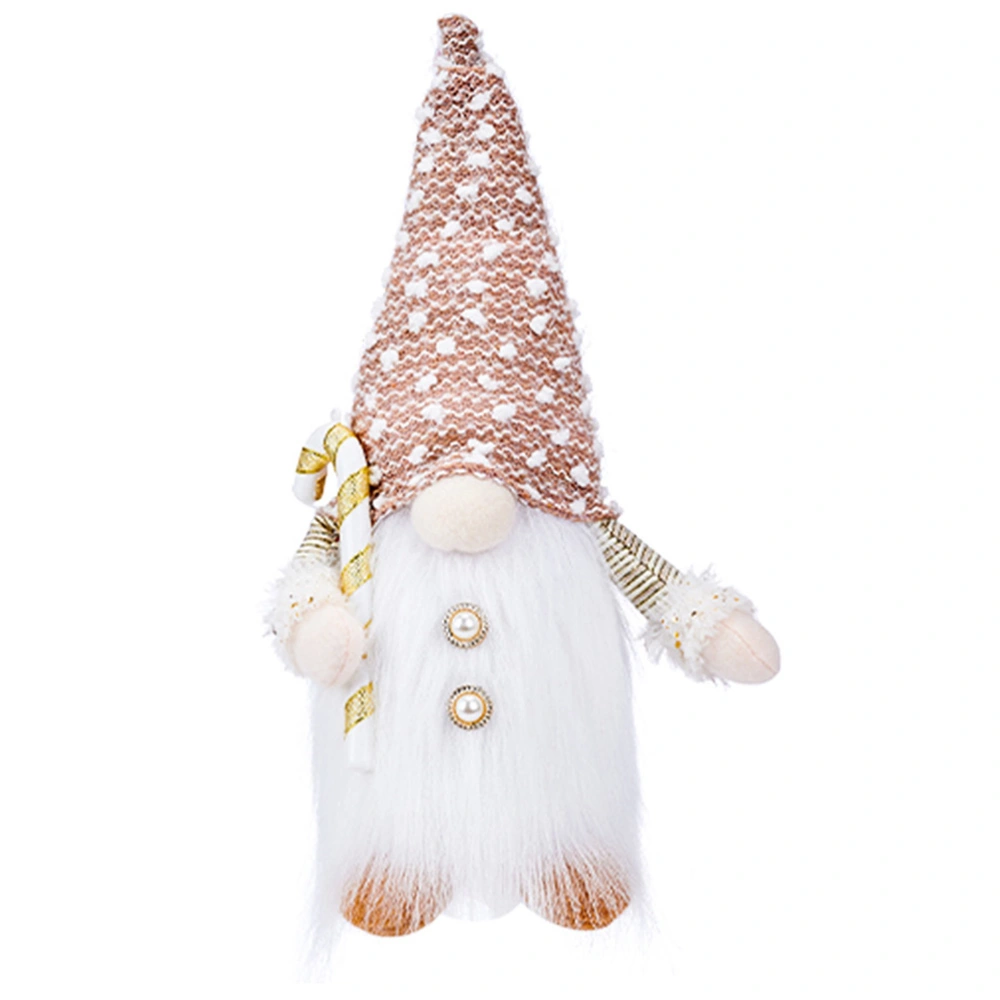 Christmas Gnome Doll Desktop Decor Plush Gnome Christmas Gnome Doll with Light