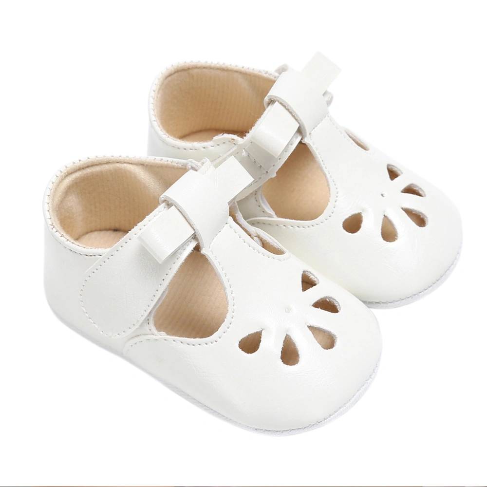 Baby Hollow Sandals Baby Prewalker Sandals Skid Resistance Hollow Sandals Baby Girl Shoes (White 12cm 6-9 Months)