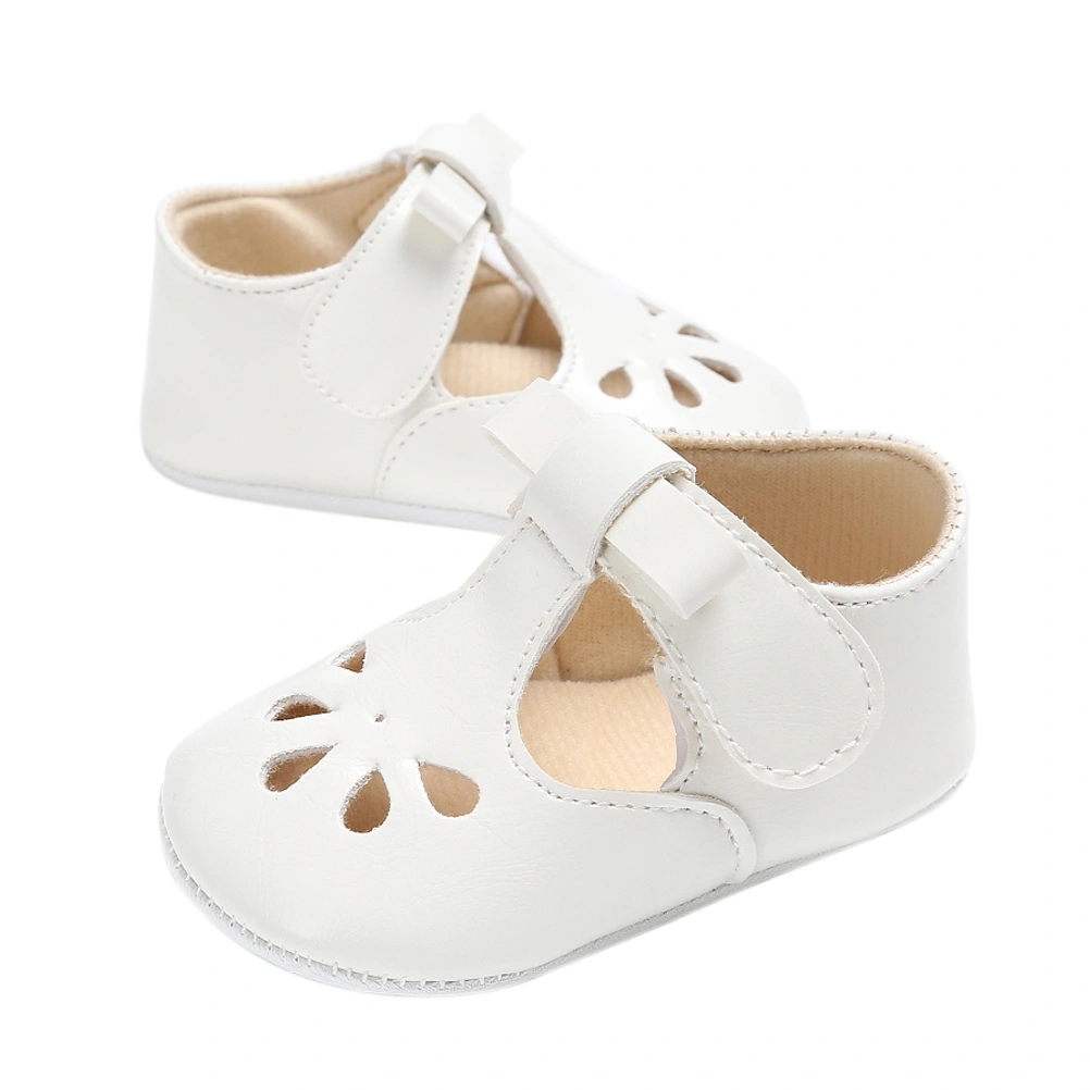 Baby Hollow Sandals Baby Prewalker Sandals Skid Resistance Hollow Sandals Baby Girl Shoes (White 12cm 6-9 Months)