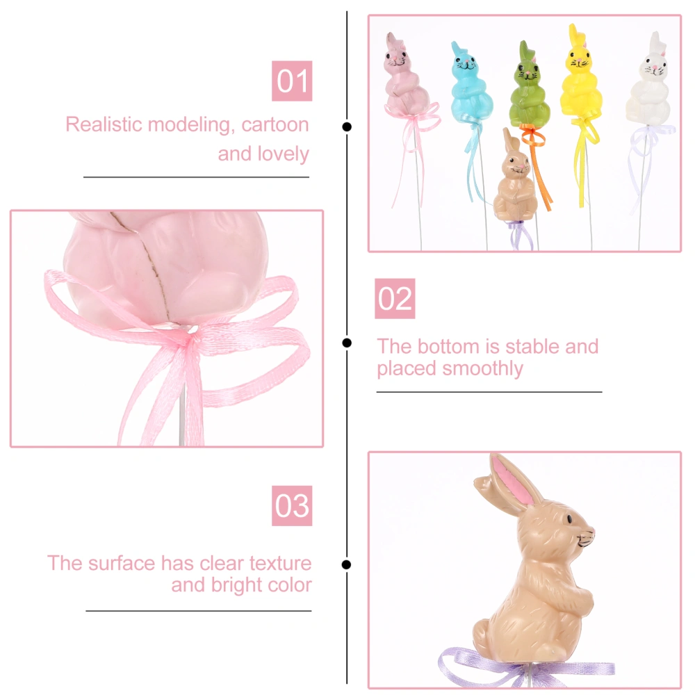 6Pcs Easter Stimulation Animal Decoration Plastic Animal Figure Cutting Ornament