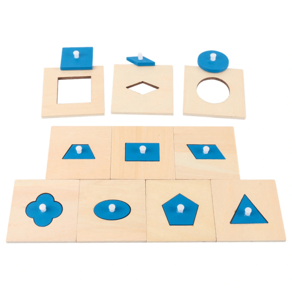 10Pcs Early Education Plaything Wooden Building Blocks Shape Cognition Toys