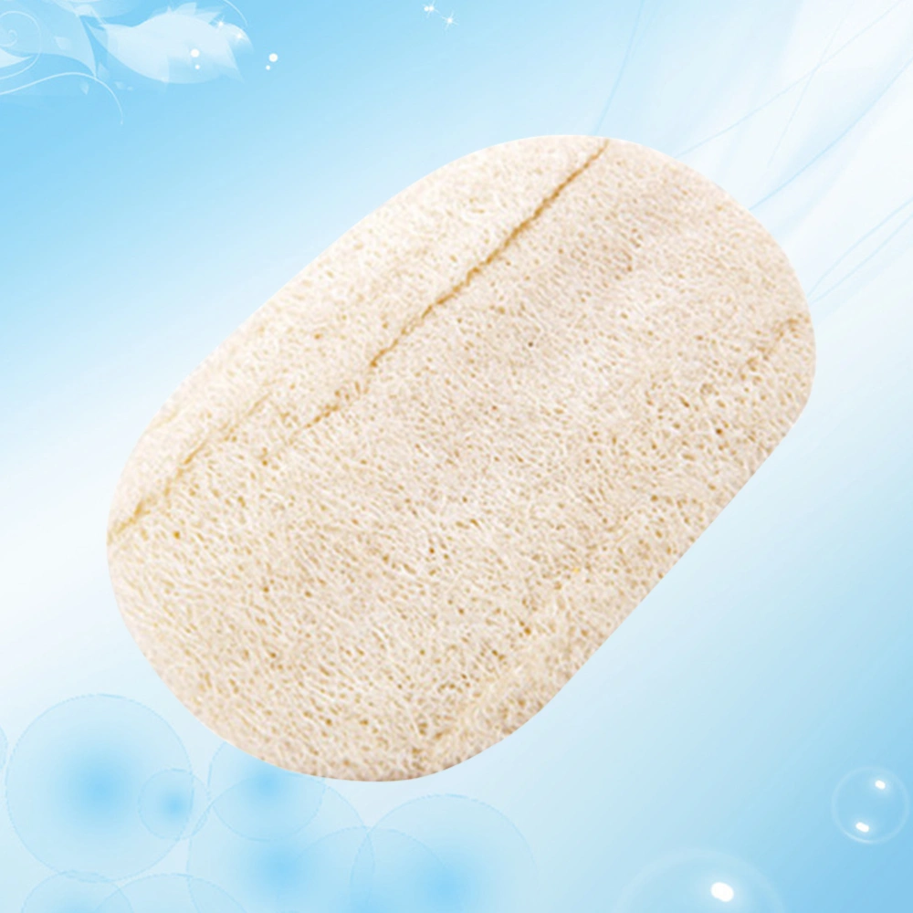 1PC Kitchen Washing Pot Cleaning Brush Round Natural Loofah Sponge Scrubber Portable Household Kitchen Cleaning Scouring Oil-free Pad Brush