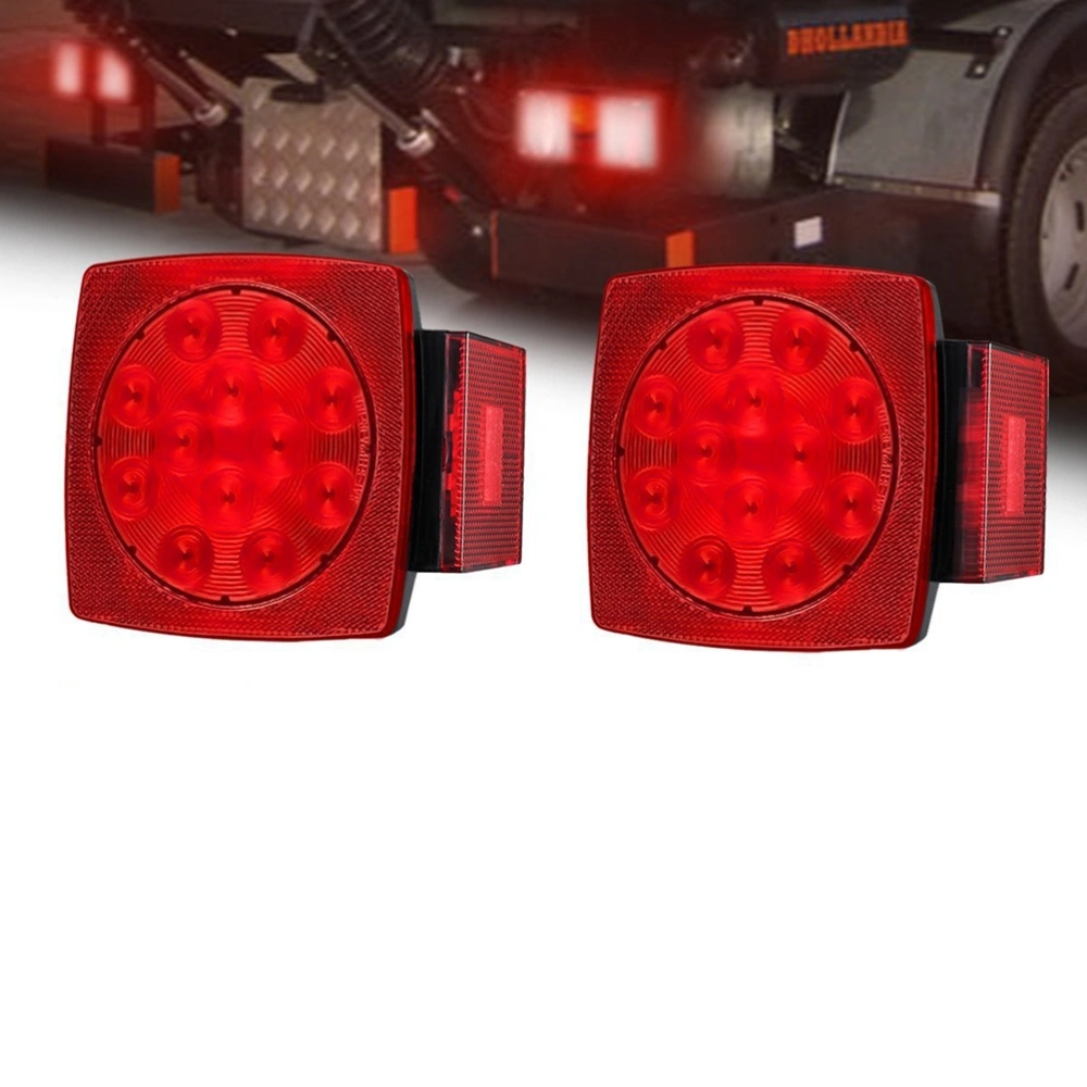 2Pcs LED Trailer Lights Waterproof Submersible Tail Lamp Running Stop Turn Signal Brake Marker Reversing Backup Light for Trailer Camper Truck