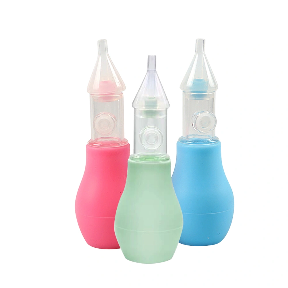 3pcs Silicone Nasal Aspirators Anti-reflux Snot Cleaners Nasal Discharge Suction Device for Baby Infant