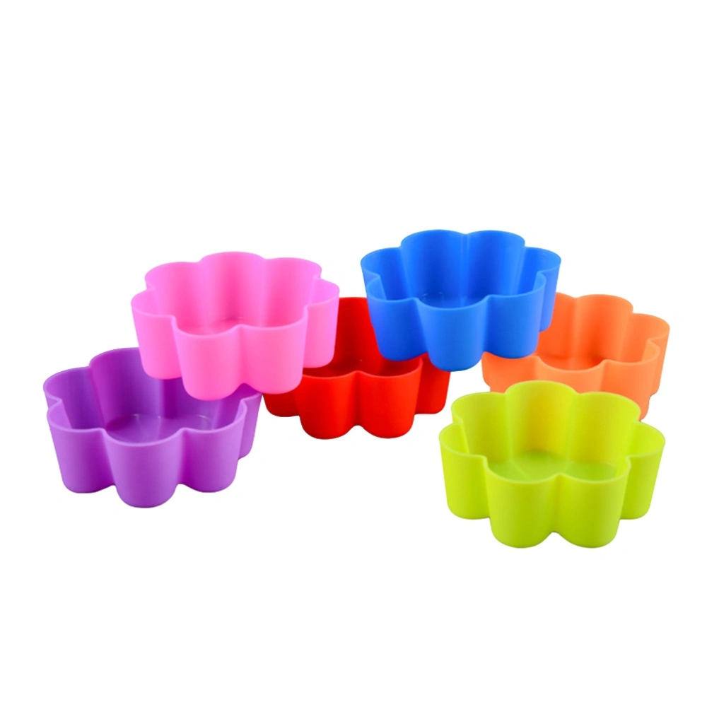 12Pcs Silicone Cake Mould Cake Pan Chocolate Mold Baking Pan for Cookies Jelly Chocolate Ice Cream Muffin (Random Color)