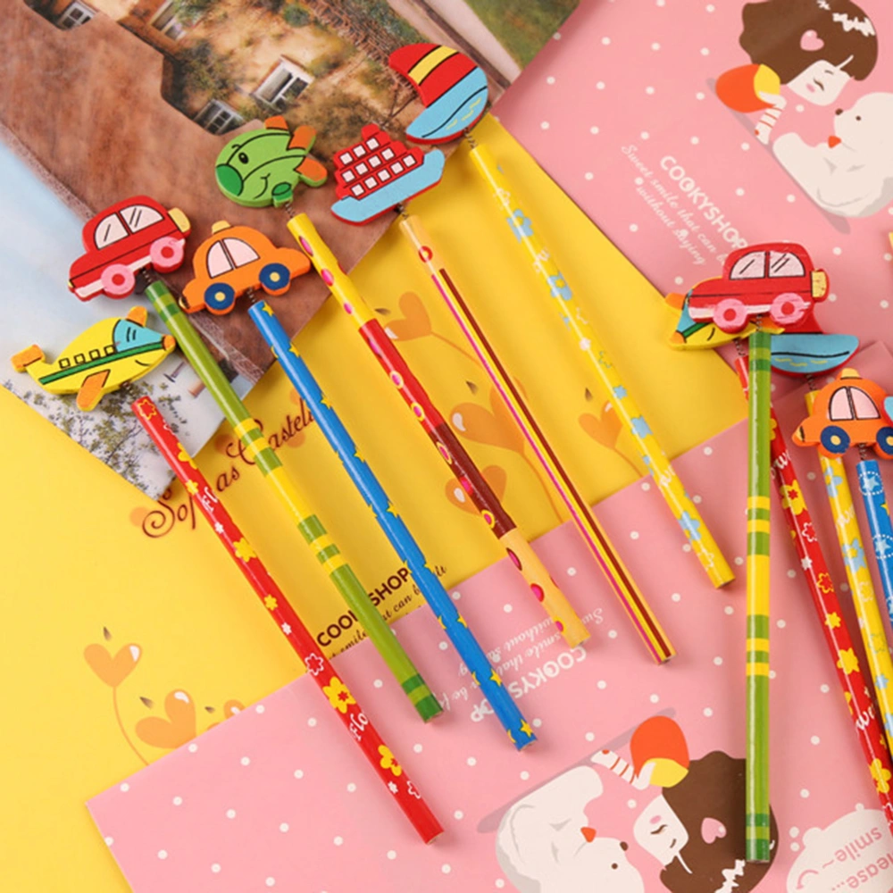 12PCS Graphite Pencil with Cartoon Boats Party Favors Birthday Christmas Gift for Students Children Kids