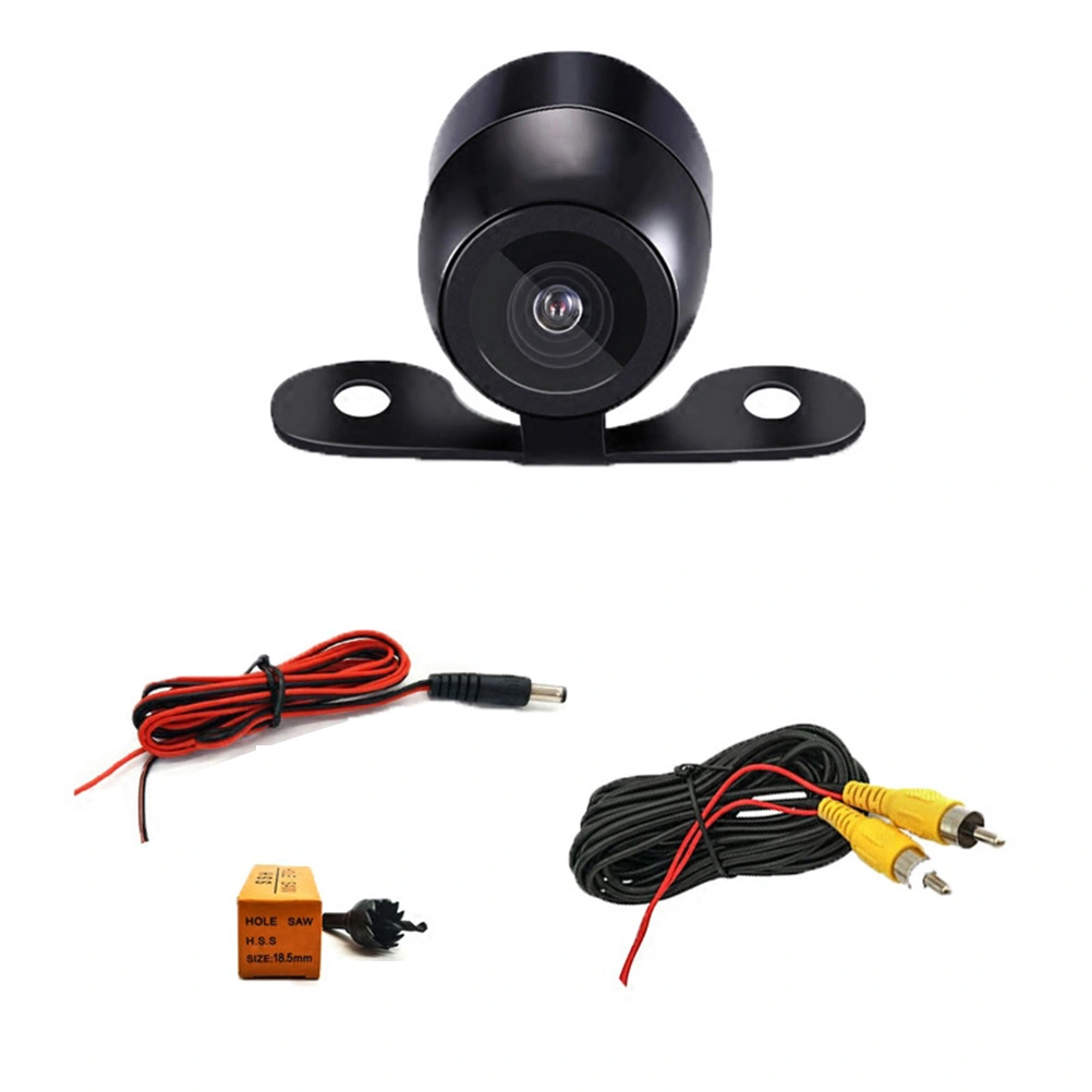 1 Set Car Reversing High-definition Camera Little Car Reversing Camera Universal Car Front Rear Cameras Waterproof Shock-proof Car Front Rear Cameras Black