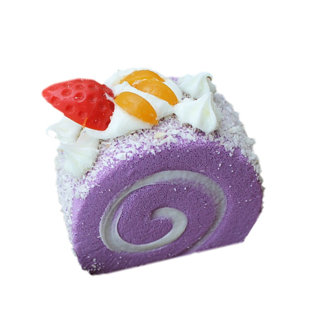 Creative Artificial Cake Fake Simulation Realistic Food Imitation Faux Replica Sprinkle Cake Bread Dessert for Home Kitchen Party Decoration Display Toy Photography Props (Random Purple)