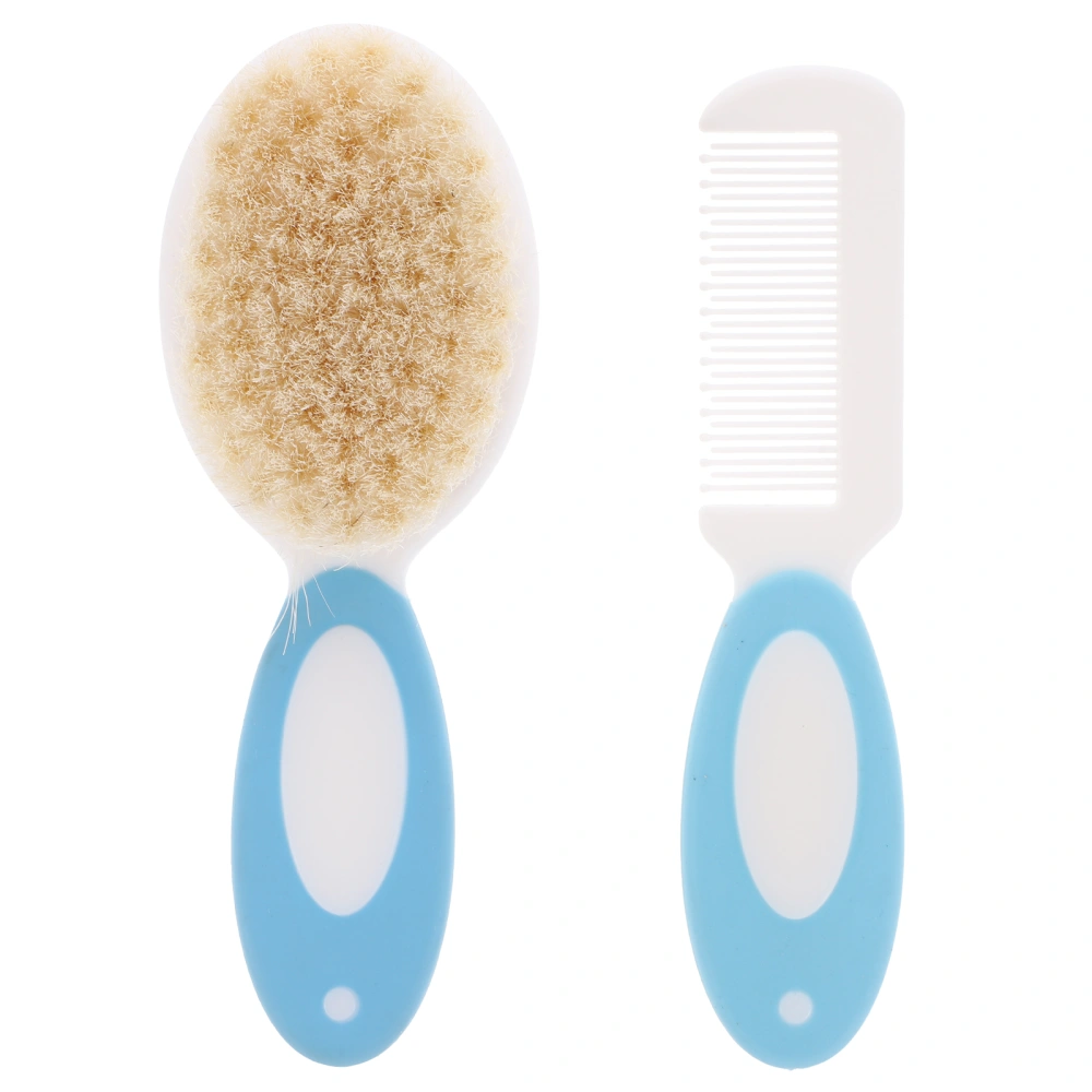 2Pcs Baby Hair Brush Toddler Natural Wool Hair Brush Baby Comb for Infant Kids