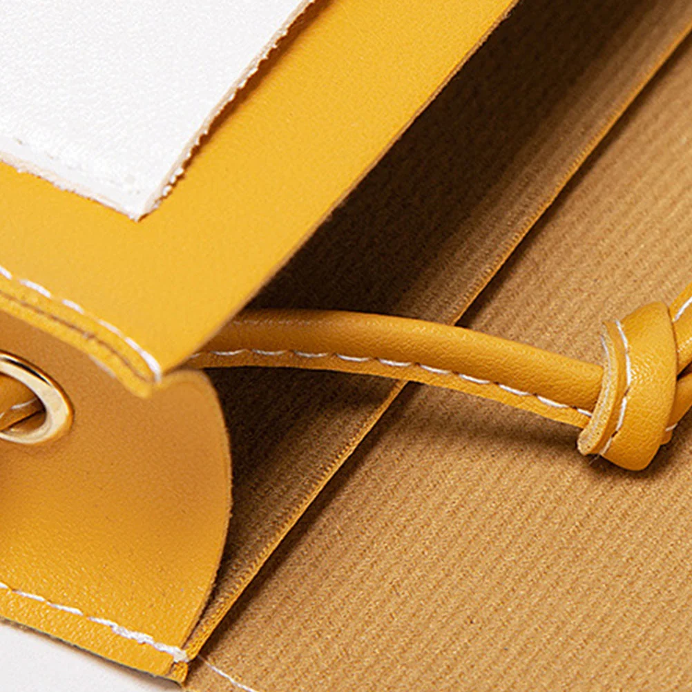 1Pc Chain Bag Retro Shoulder Bag Simple Stone Pattern Handbag Storage Bag for Woman （Yellow）