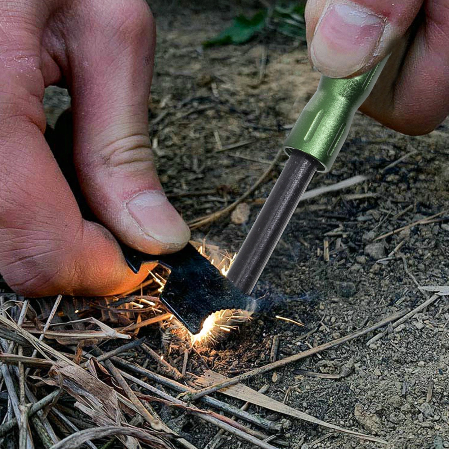 Portable Flint Outdoor Fire Making Stick Fire Staring Rod Outdoor Accessory