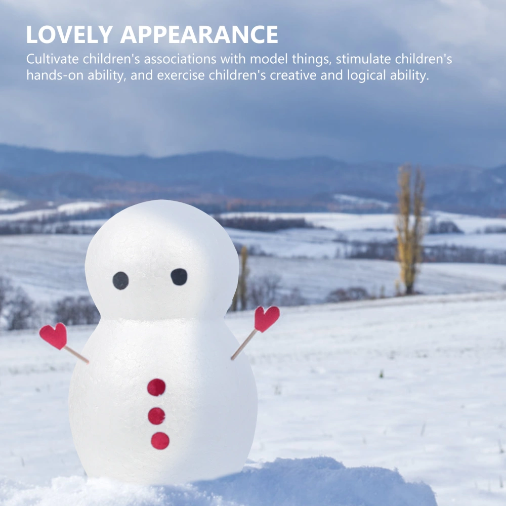 3pcs Christmas Froth Crafts Snowman Modelling DIY Snowman Molds (White)