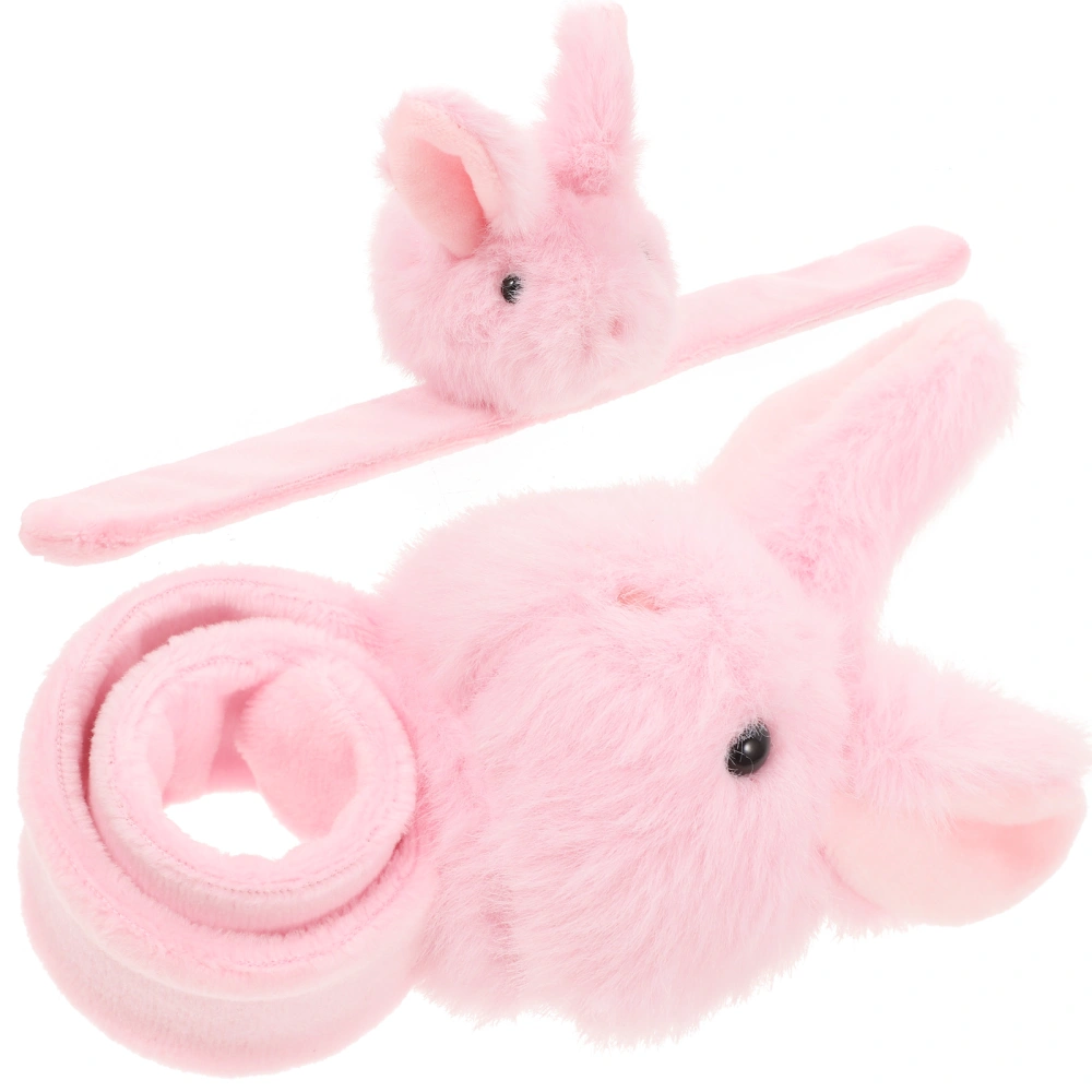 2pcs Animal Slap Bracelet Rabbit Shape Snap Bracelet Children Stuffed Animal