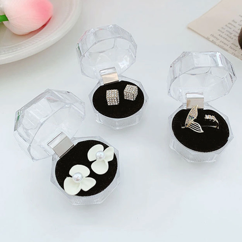 12pcs Acrylic Jewelry Storage Box Jewelry Case Earrings Ring Storage Box Ear Stud Box