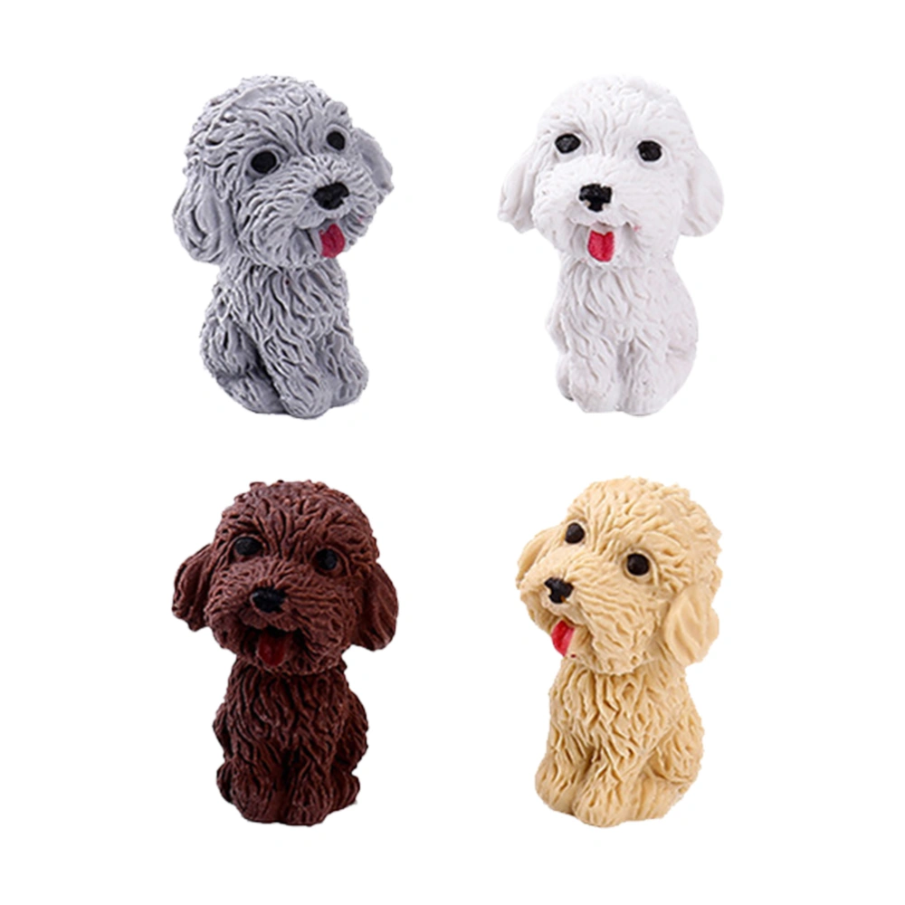 4 Pcs Teddy Dog Pencil Eraser Student School Supplies Rubber Erasers School Pencil Erasers for Kids Painting Stationery Student Gifts (Random Color)