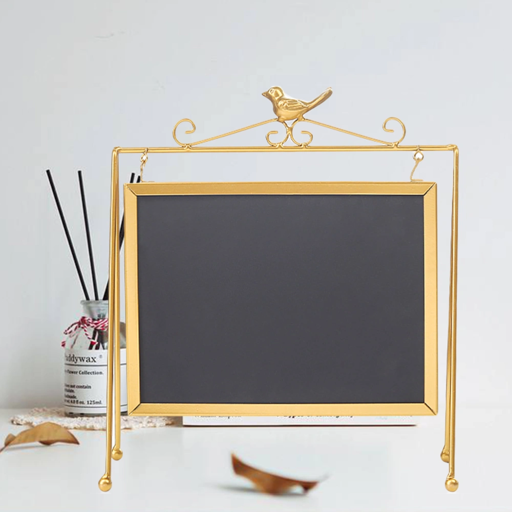 Small Display Blackboard Retro Iron Writing Blackboard for Store Bar Coffee Shop (Small Size)