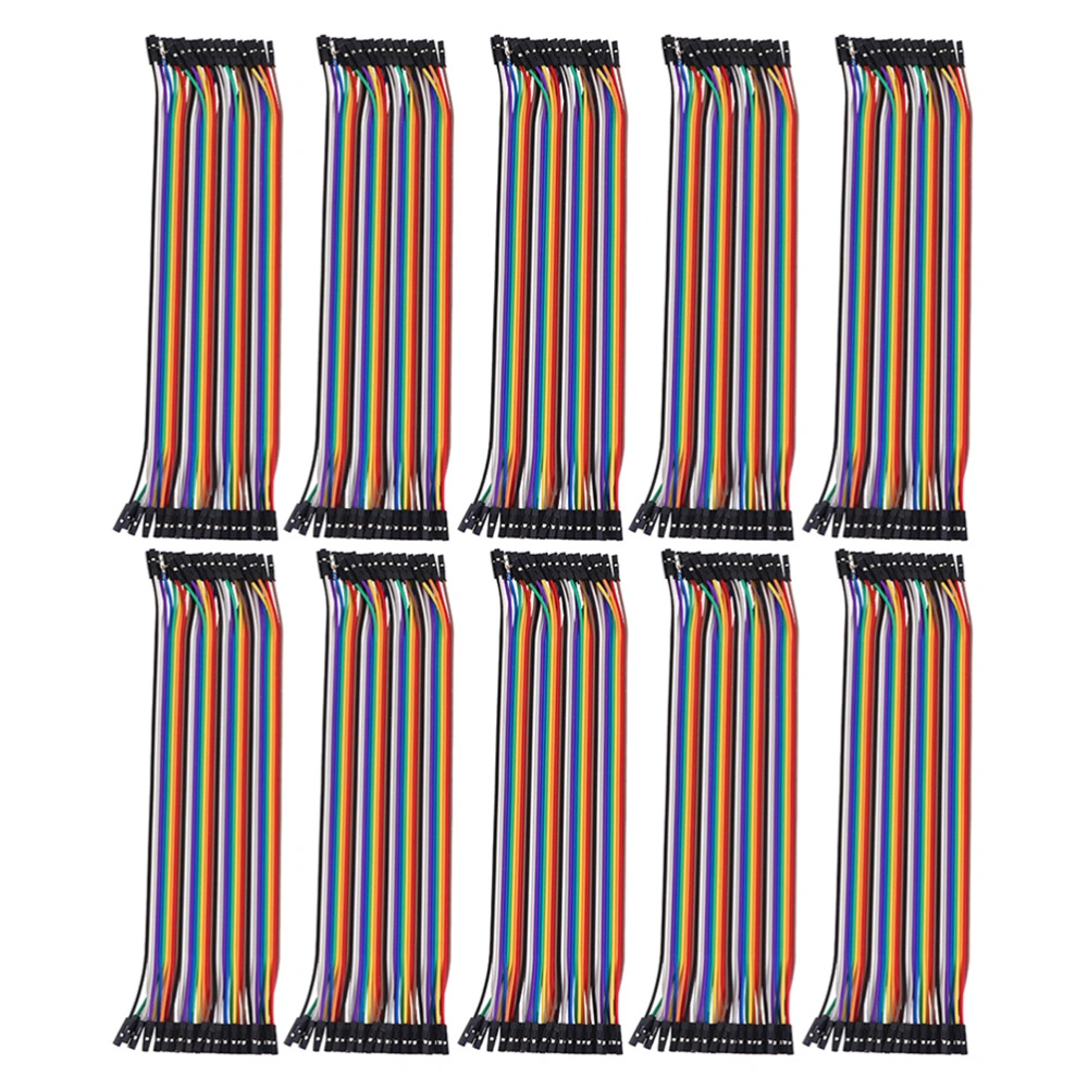 10 PCS Ribbon Wire for Breadboard Replacement 40pin Female to Female Cable