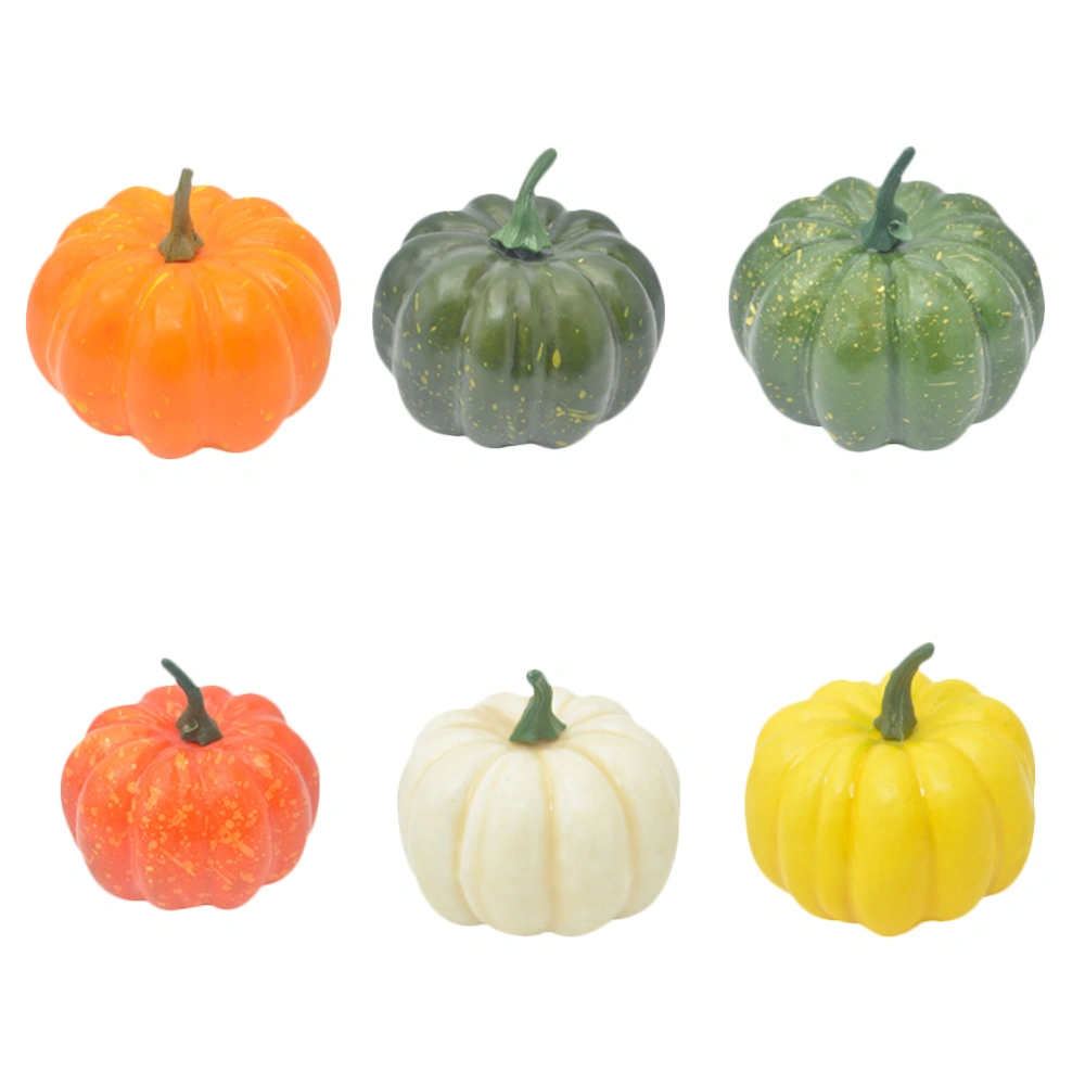 6pcs Decorative Pumpkin Halloween Props Simulation Vegetables Photography Props