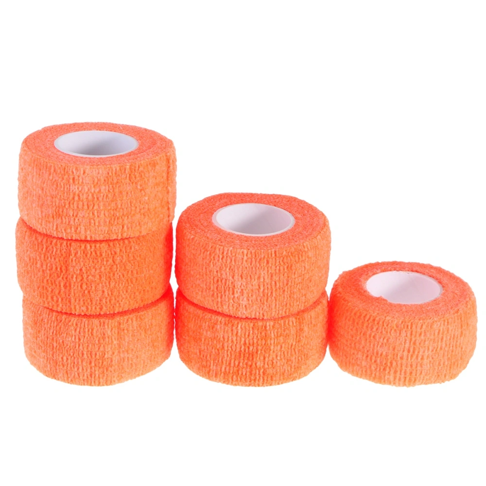 12 roll Medical Cohesive Bandages Self Adherent Wrap Tape Stretch Athletic Strong Elastic First Aid Tape(Orange)