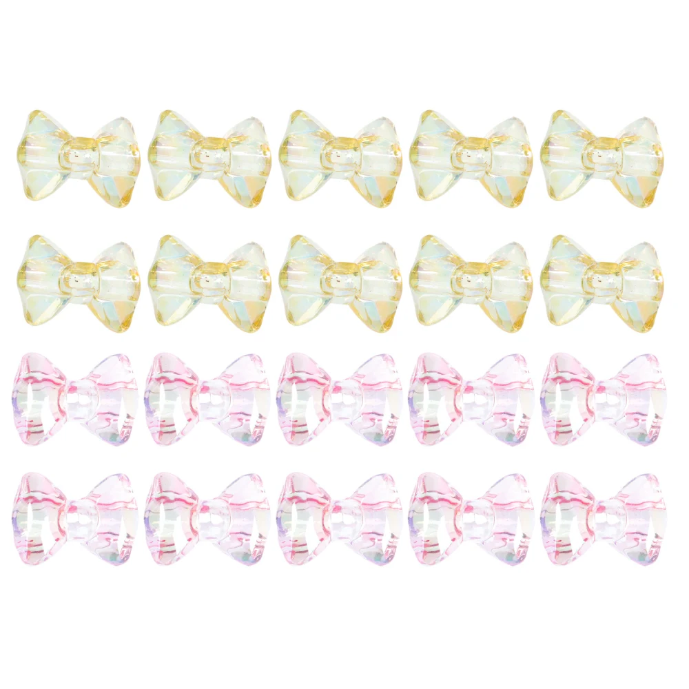 20Pcs Nail Manicure Decor Bowknot Practical Multi-functional Nail Decoration