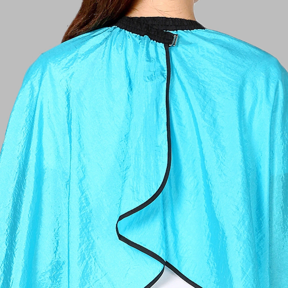 Useful Hairdressing Cape Waterproof Haircut Cape Hair Cutting Cloak Haircut Gown for Barber Shop (Blue)