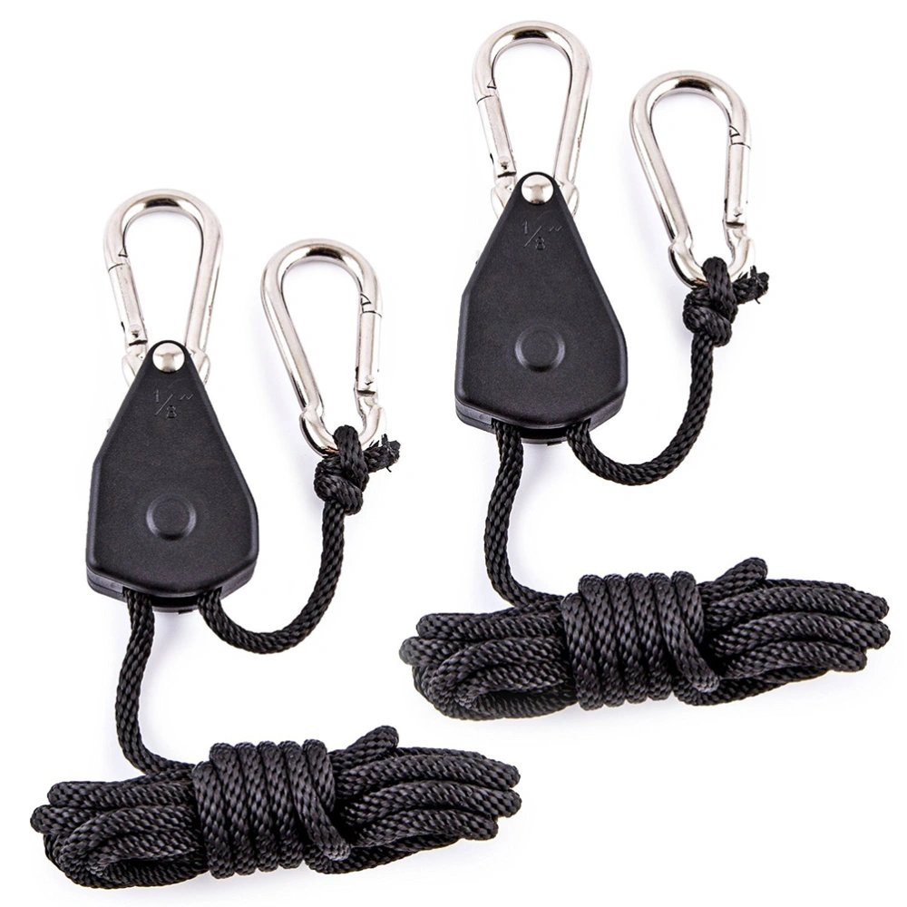 8 Pcs 1/8 Inch 2 Meters Adjustable Heavy Duty Rope Clip Hanger 150lb Capacity