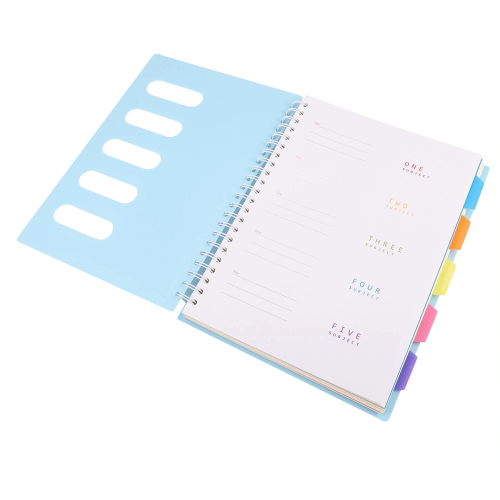 1 Pc A4 Side-spiral Notebooks Thicken Notepad Category Notepad Students Stationery for Diary Journal Travel (Sky-blue)