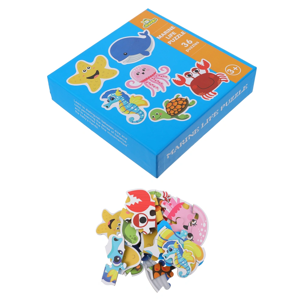 Marine Life Puzzle Funny Kids Educational Plaything Children Toy Puzzle