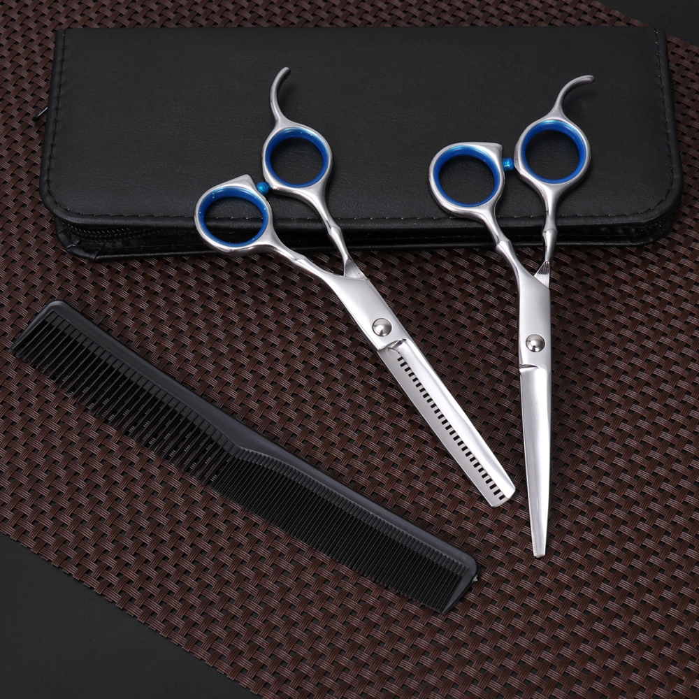 Frcolor 5 Pcs Professional Hair Cutting Scissors Hair Thinning Shears Barber Scissors Set Hairstyling Salon Hairdressing Scissors