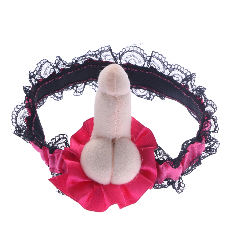 Willy Garters Creative Funny Lace Party Decor Garters for Woman Lady Female (Black)