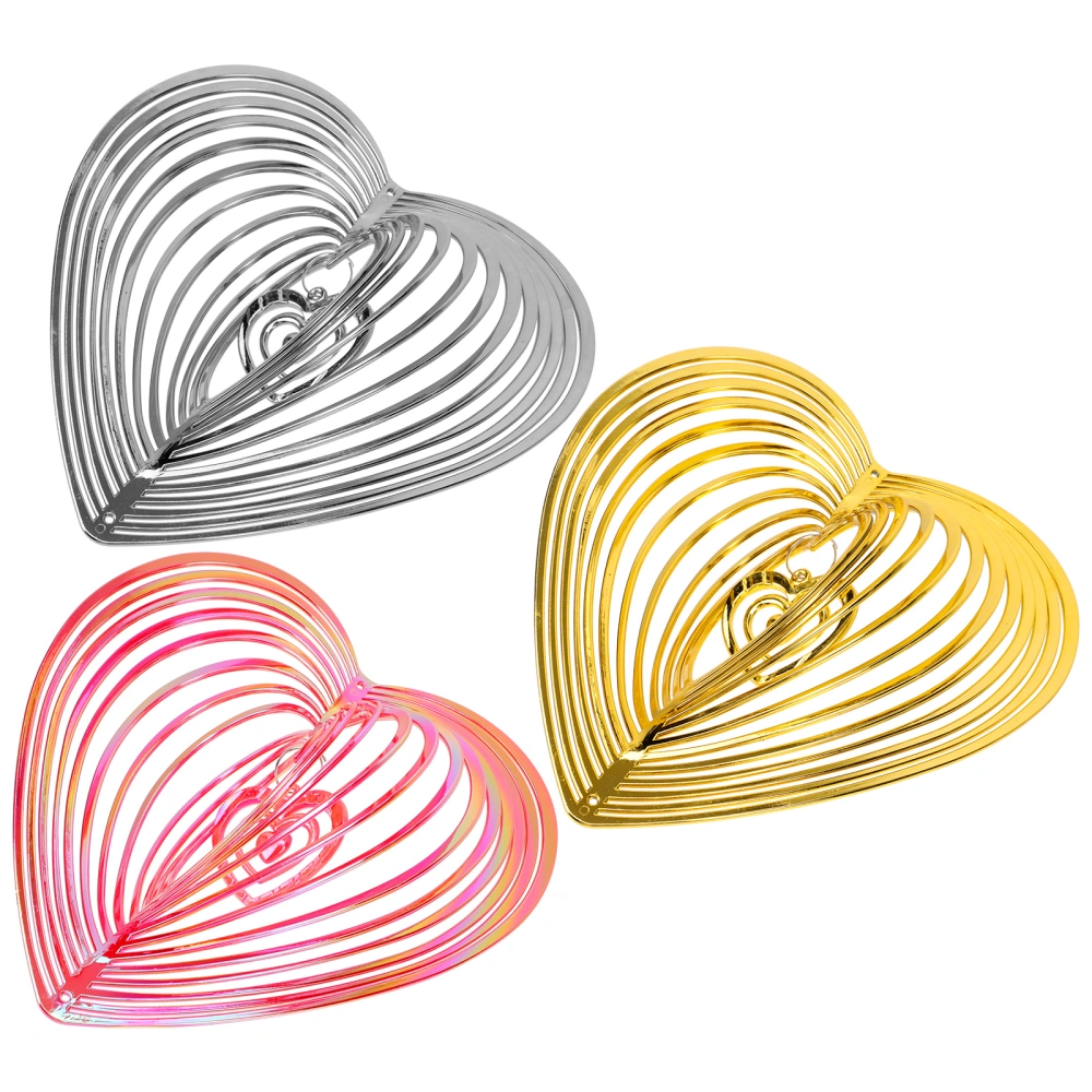 3Pcs Heart-shaped Bird Repelling Pinwheel Anti-bird Reflective Windmill