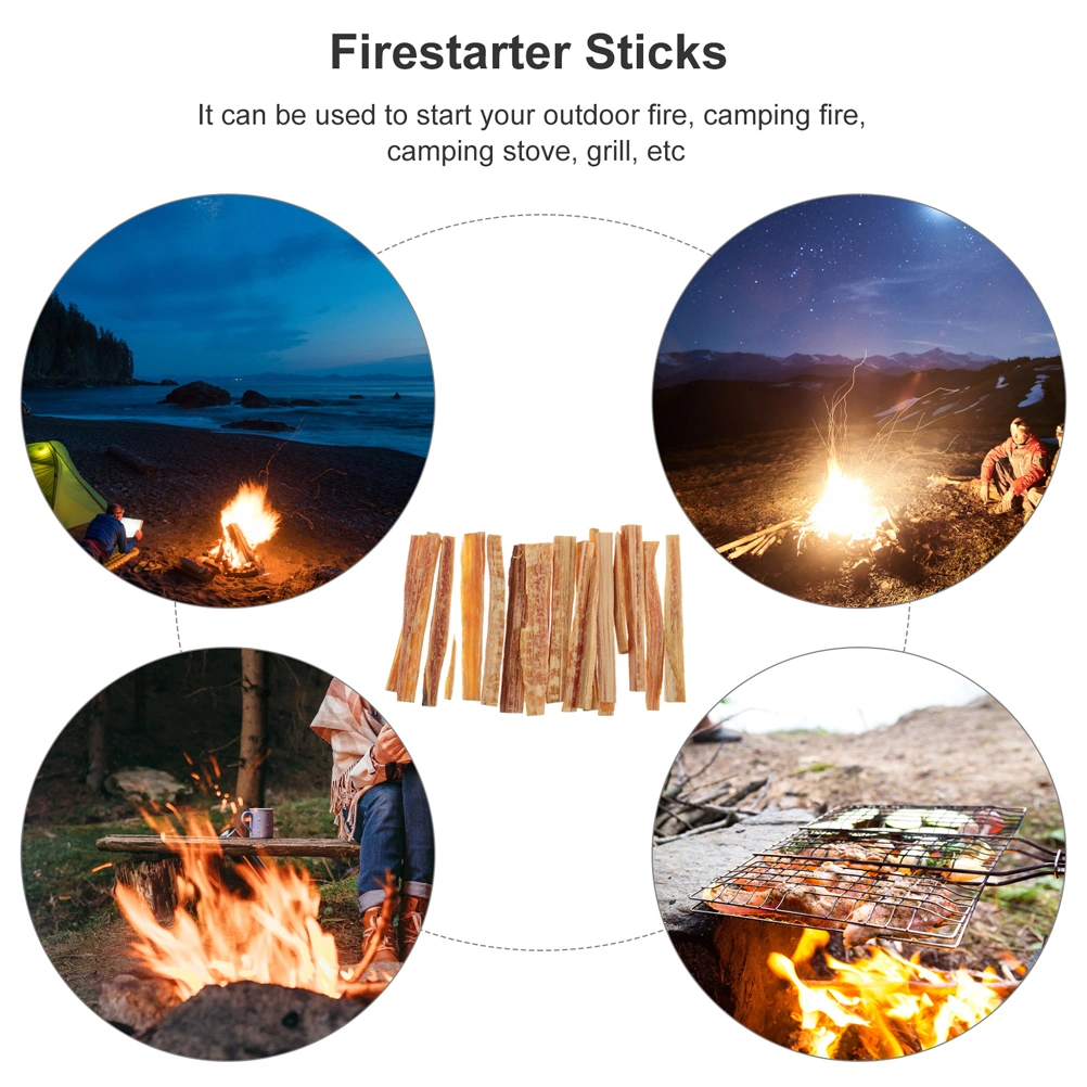 1set Wood Kindling Outdoor Dried Kindling Wood Sticks Natural Firewood Instant Flame Starters