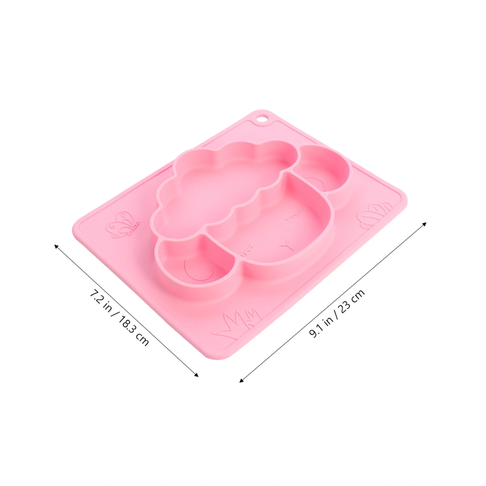 1 Pc Children Supplementary Food Plate Silicone Children's Bowl with Suction