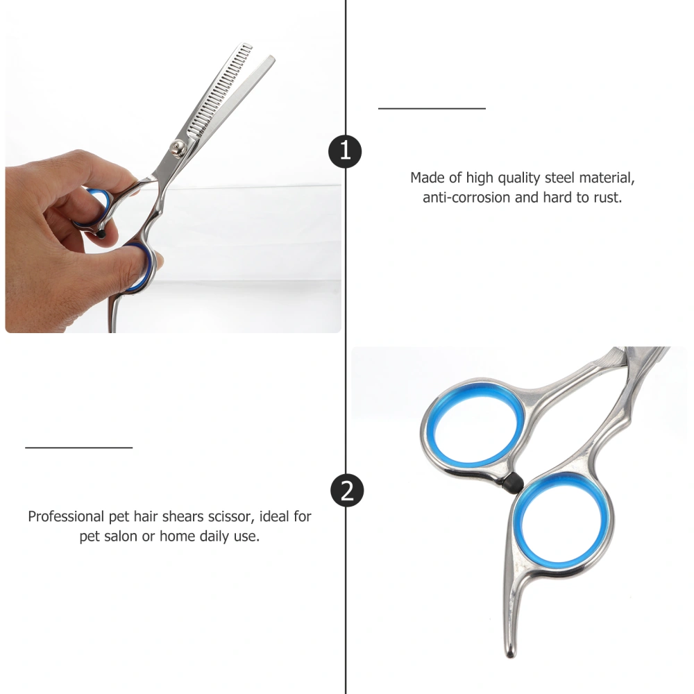 5pcs Pet Trimming Scissors Steel Pet Hairdressing Trimmer Pet Hair Scissors