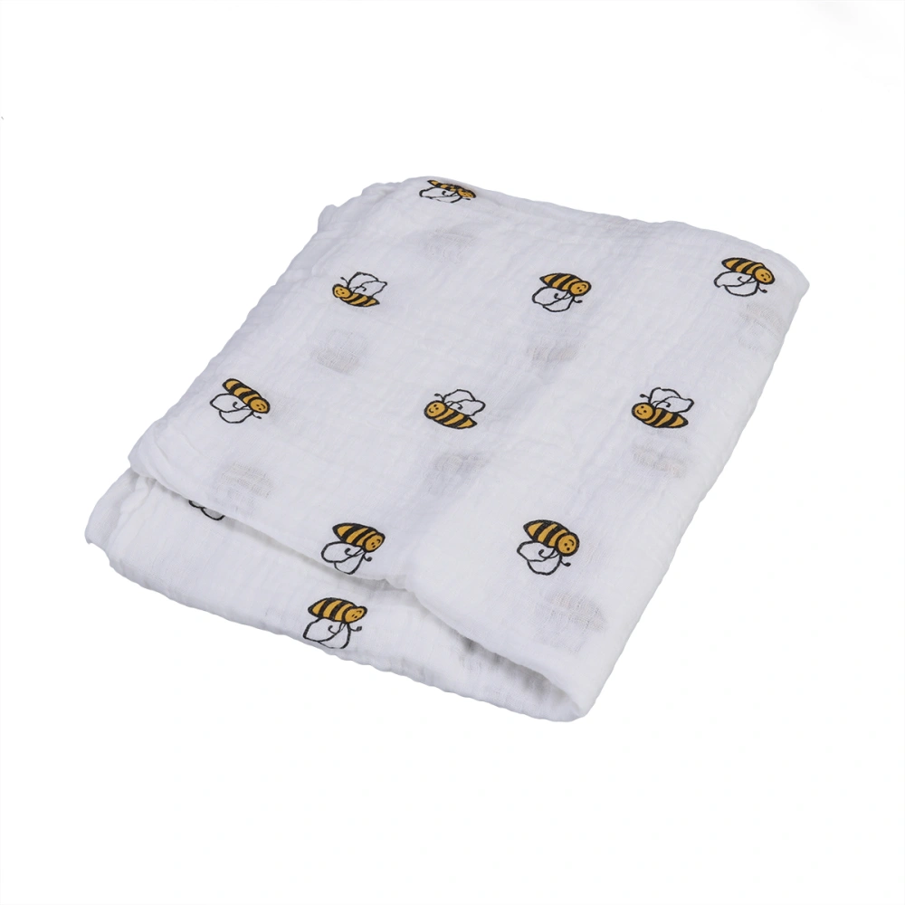 Baby Swaddle Blankets Muslin Newborns Infant Shower Receving Blanket (Bees)