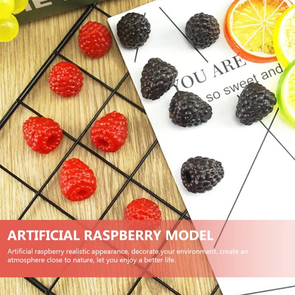 20pcs Realistic Simulation Raspberry Model Fake Raspberry Prop Fake Fruit Model Photo Prop