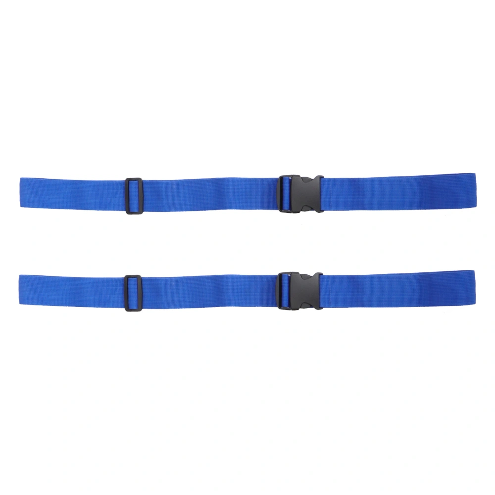 2pcs Adjustable Cross Travel Luggage Strap Packing Belts Suitcase Bag Security Straps (Blue)