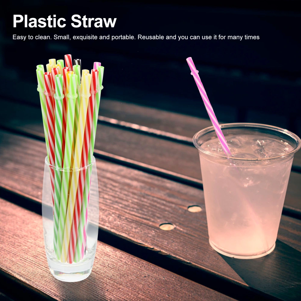 50PCS Disposable Drinking Straw Plastic Straw Drinking Tool (Mixed Color)