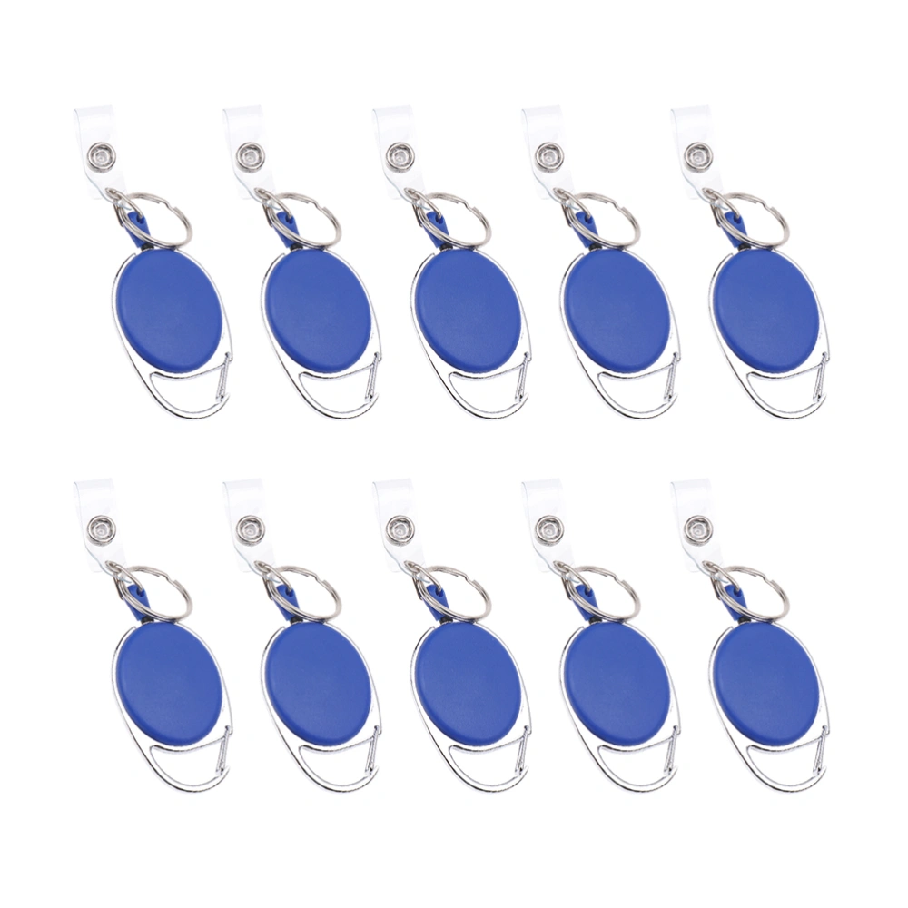 10pcs Telescopic Badge Holder Portable Keychain ID Holder Work Badges Accessories for Nurse Officer Daily Use (Pink + Red + Orange + Blue + White, 2Pcs/Each)