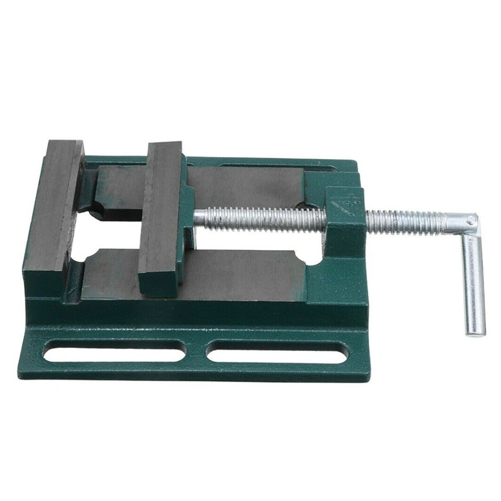 6 Inch Cast Iron Drill Press Vise Table Vise Small Bench Clamp for Milling Drilling Machine Woodworking (Green)