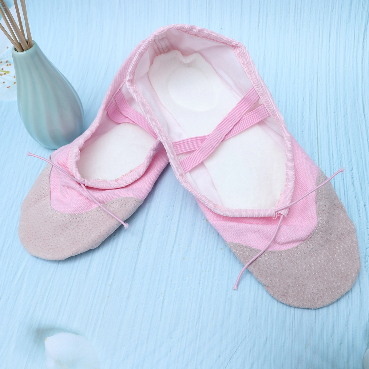 Non-slip Ballet Shoes with Soles Durable Dancing Shoes for Children Adults Pink Adult Style Size 42